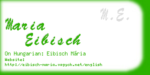 maria eibisch business card